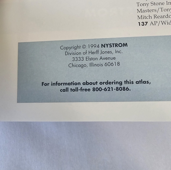 1994‎ The Nystrom Desk Atlas Paperback By Staff of Publisher - Set Of 2 - Picture 7 of 10